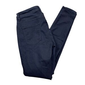 Eileen Fisher‎ 4 P Petite Navy Skinny Pants Zipper Pockets Cotton Blend